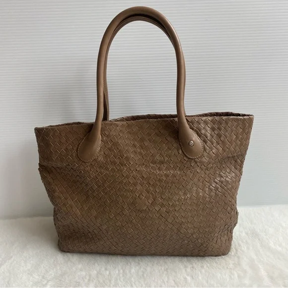 Helen Kaminski Australia Taupe Color 100% Leather Large Tote - Picture 1 of 15